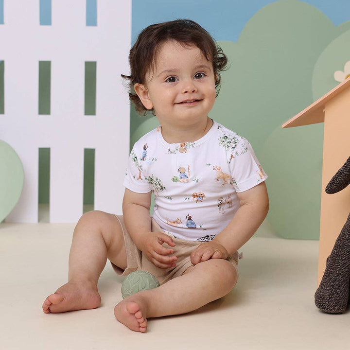 Dog Park Short Sleeve Organic Bodysuit