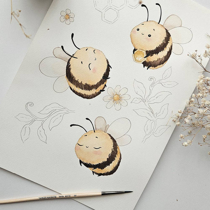 Bumblebees Organic Jersey Wrap & Beanie Set