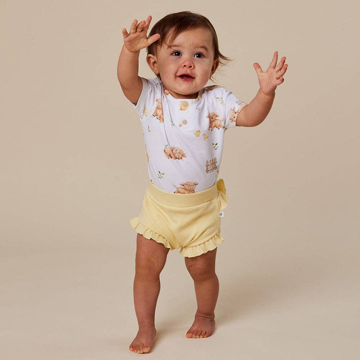 Highland Cows Short Sleeve Organic Bodysuit