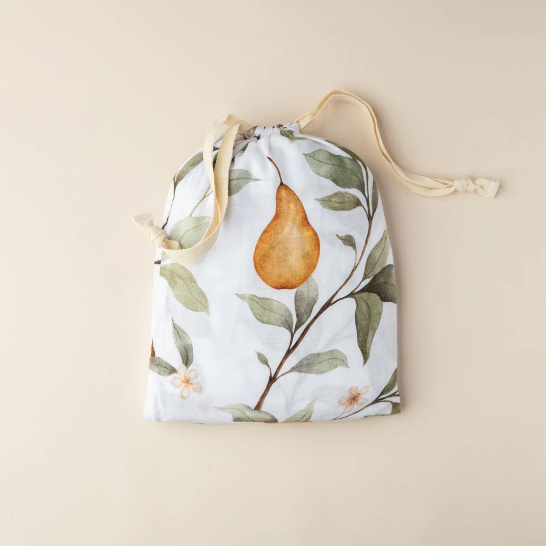 Whimsical Pear Bassinet fitted sheet