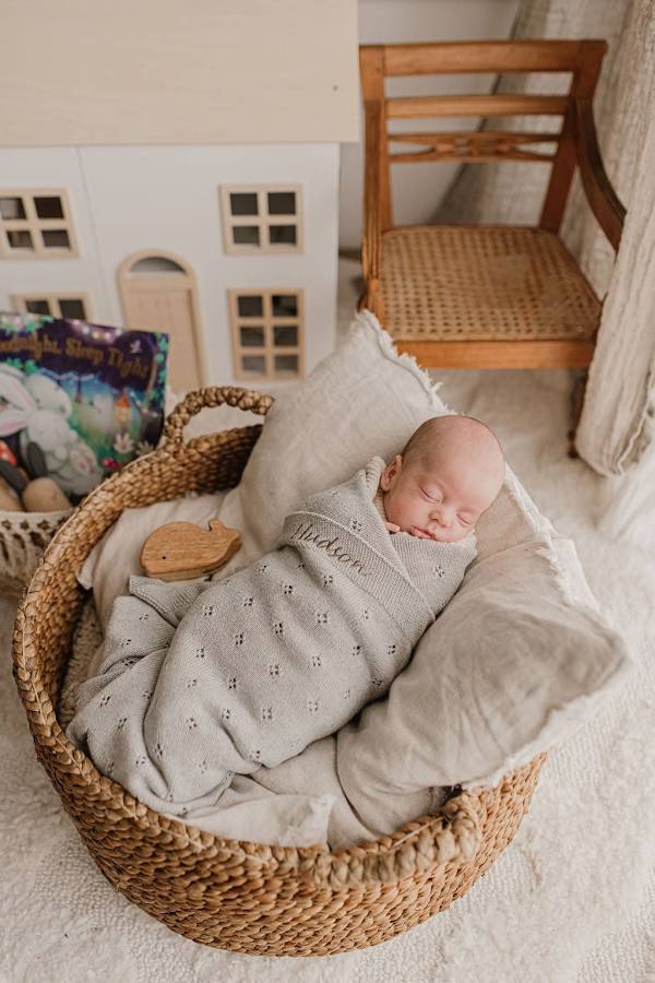 Nana Huchy Pointelle Baby Blanket. 4 Colour choice
