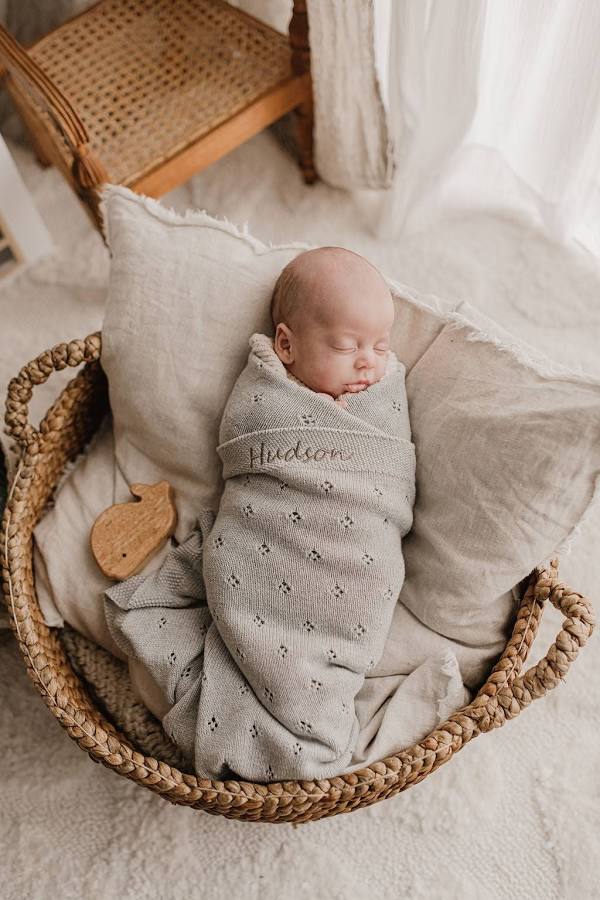 Nana Huchy Pointelle Baby Blanket. 4 Colour choice