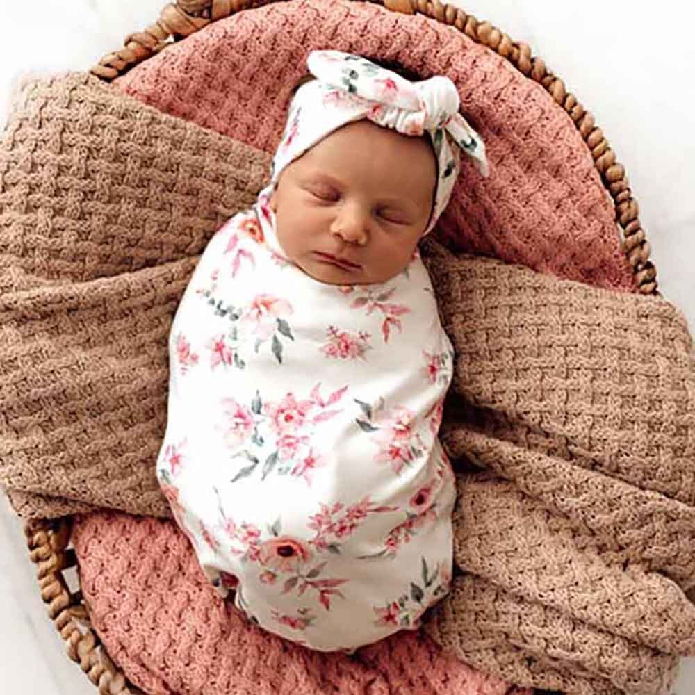 Snuggle Hunny Swaddle Sack & Top Knot Set