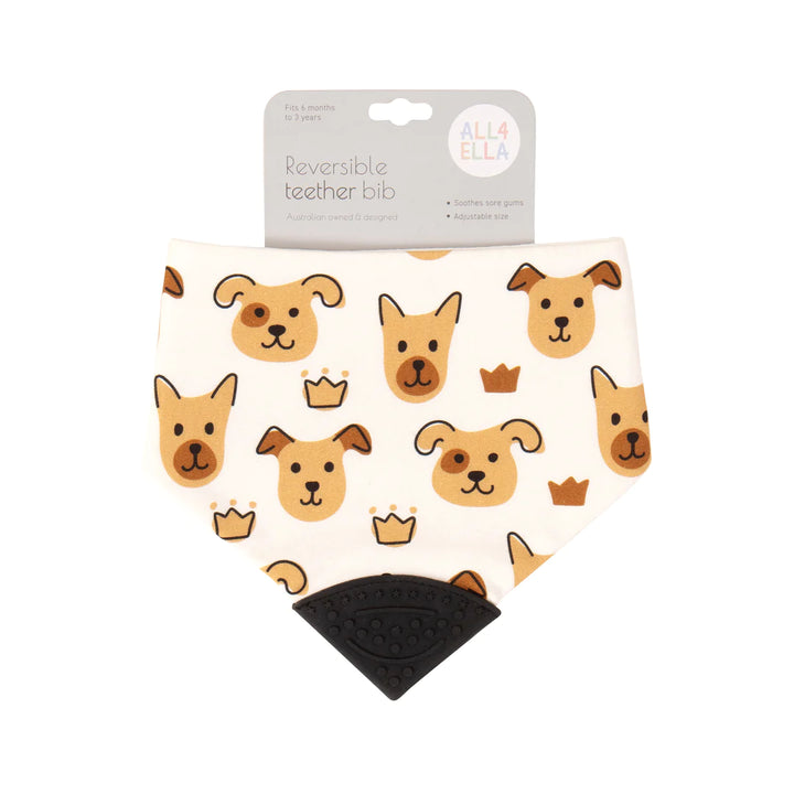 Reversible teether bandana bib