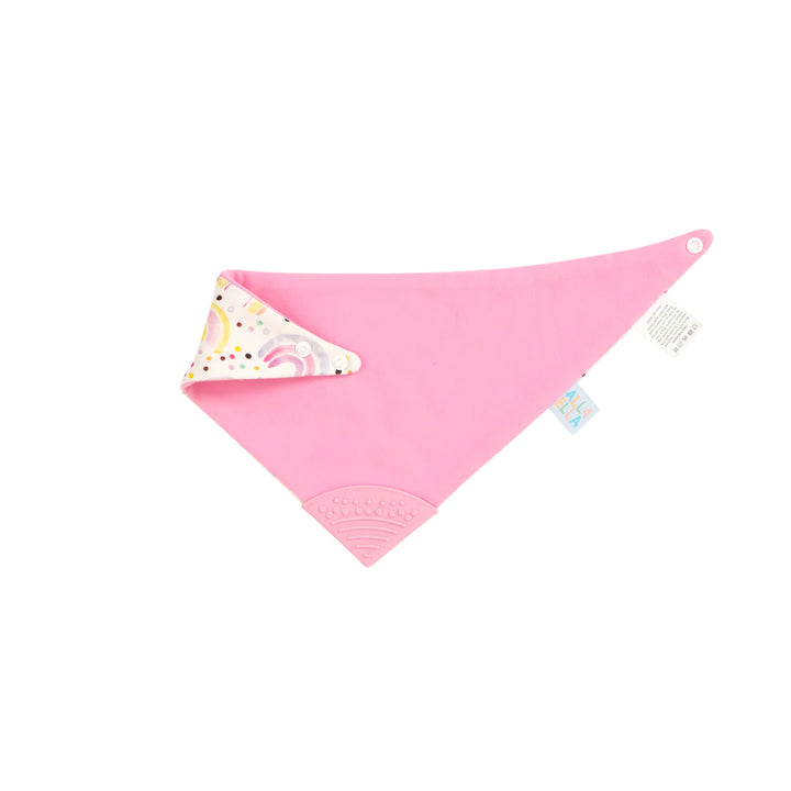Reversible teether bandana bib