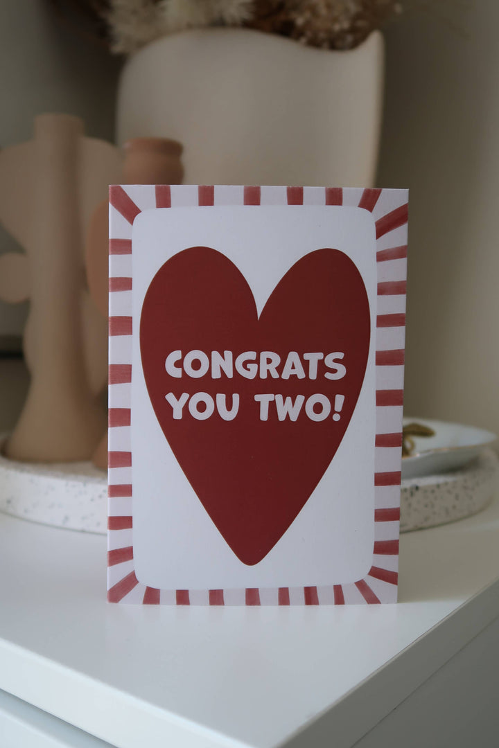 Congrats You Two card | Wedding Card | Engagement Card 