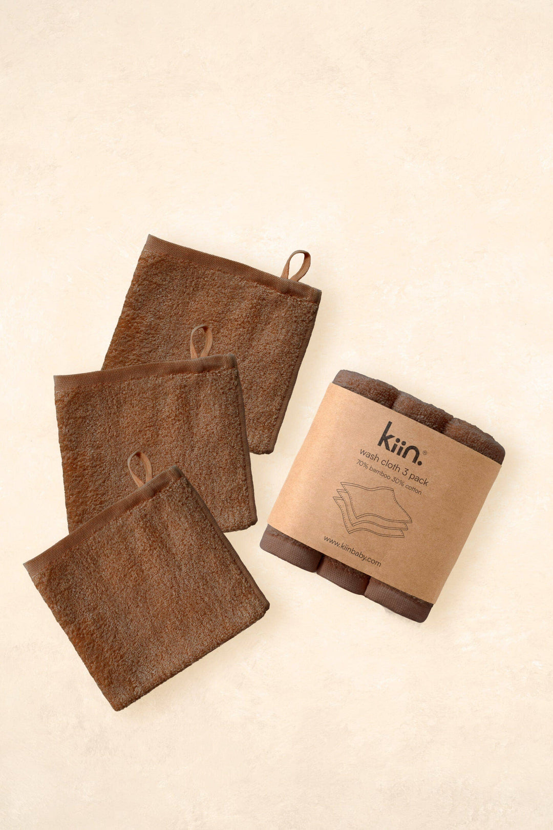 Kiin Baby Wash Cloths 3 Pack