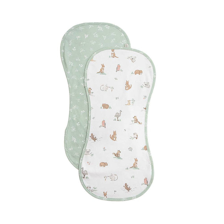 2 Pack Organic Burp Cloths - Australiana