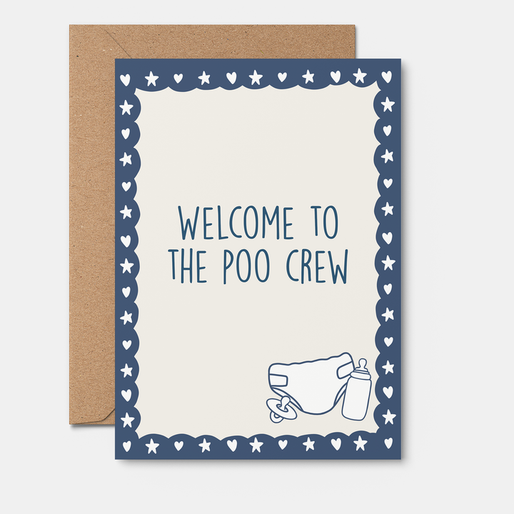 Poo Crew | Newborn Card | Baby Shower Card | Card For Baby
