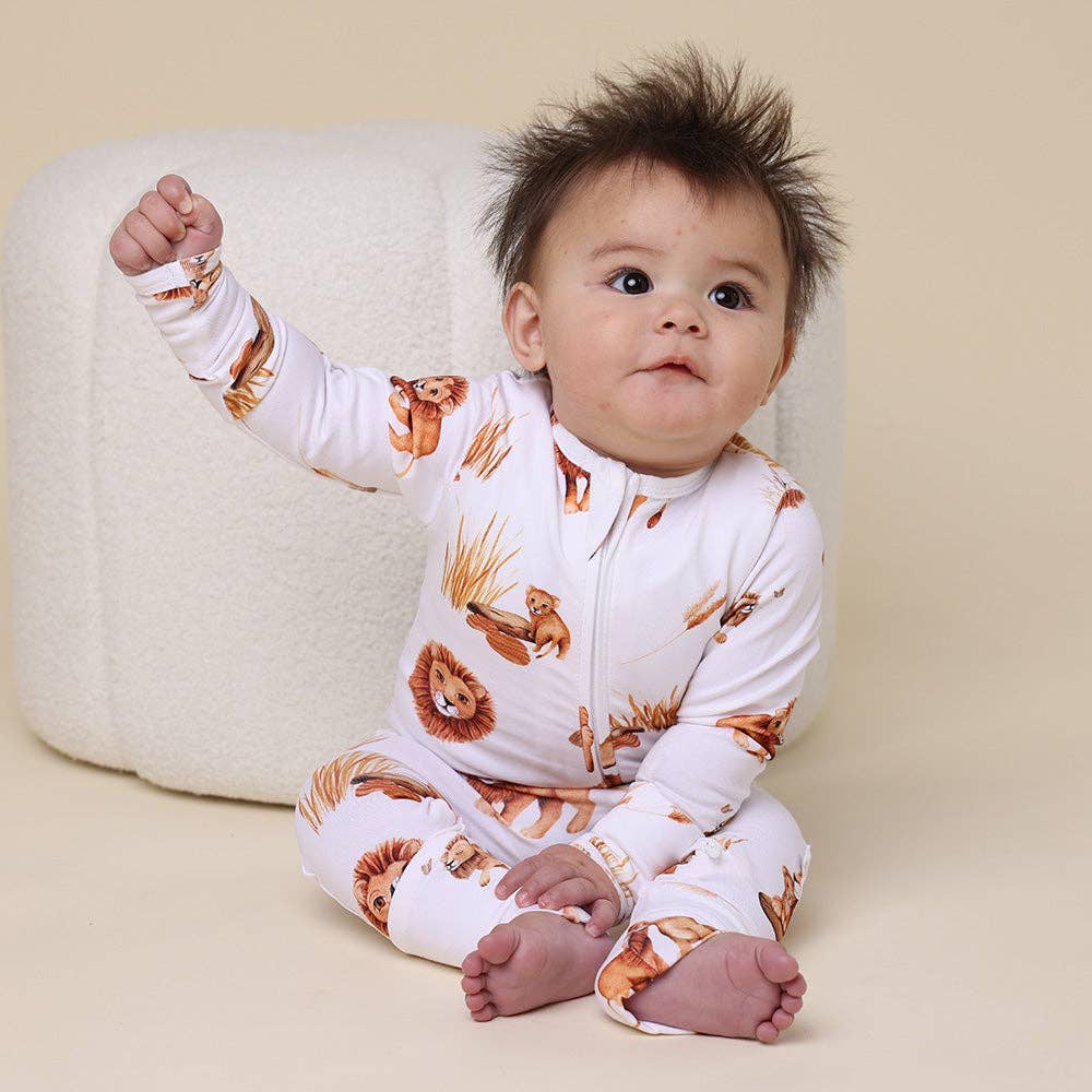 Lion Onesie Organic Snugglesuit Convertible Romper