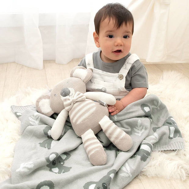 Australiana Baby Blanket - Koala/Grey
