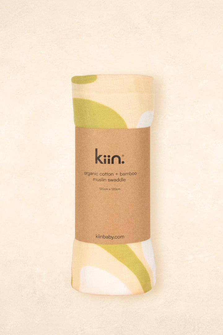 Organic Muslin Swaddle - Fleur Warm Oat (Limited Edition)