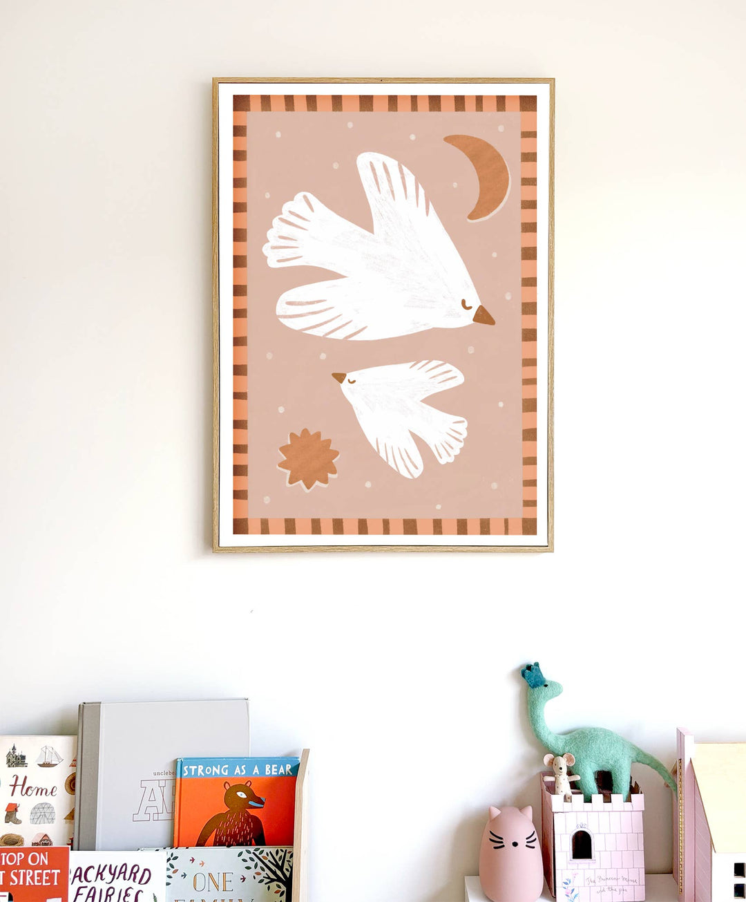 Flying High Bird Print - Modern Wall Art Nursery Poster