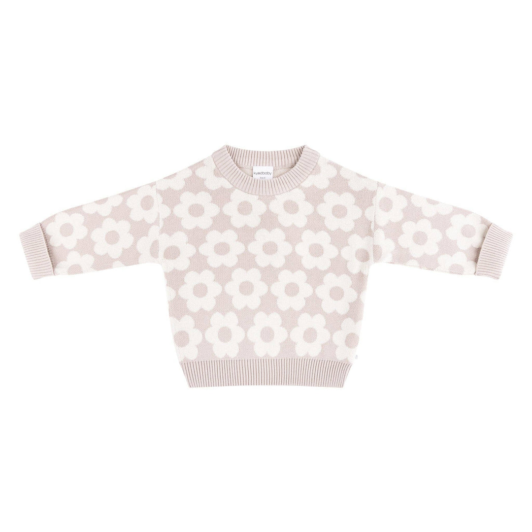 Jacquard Knit Jumper - Neutral Flower