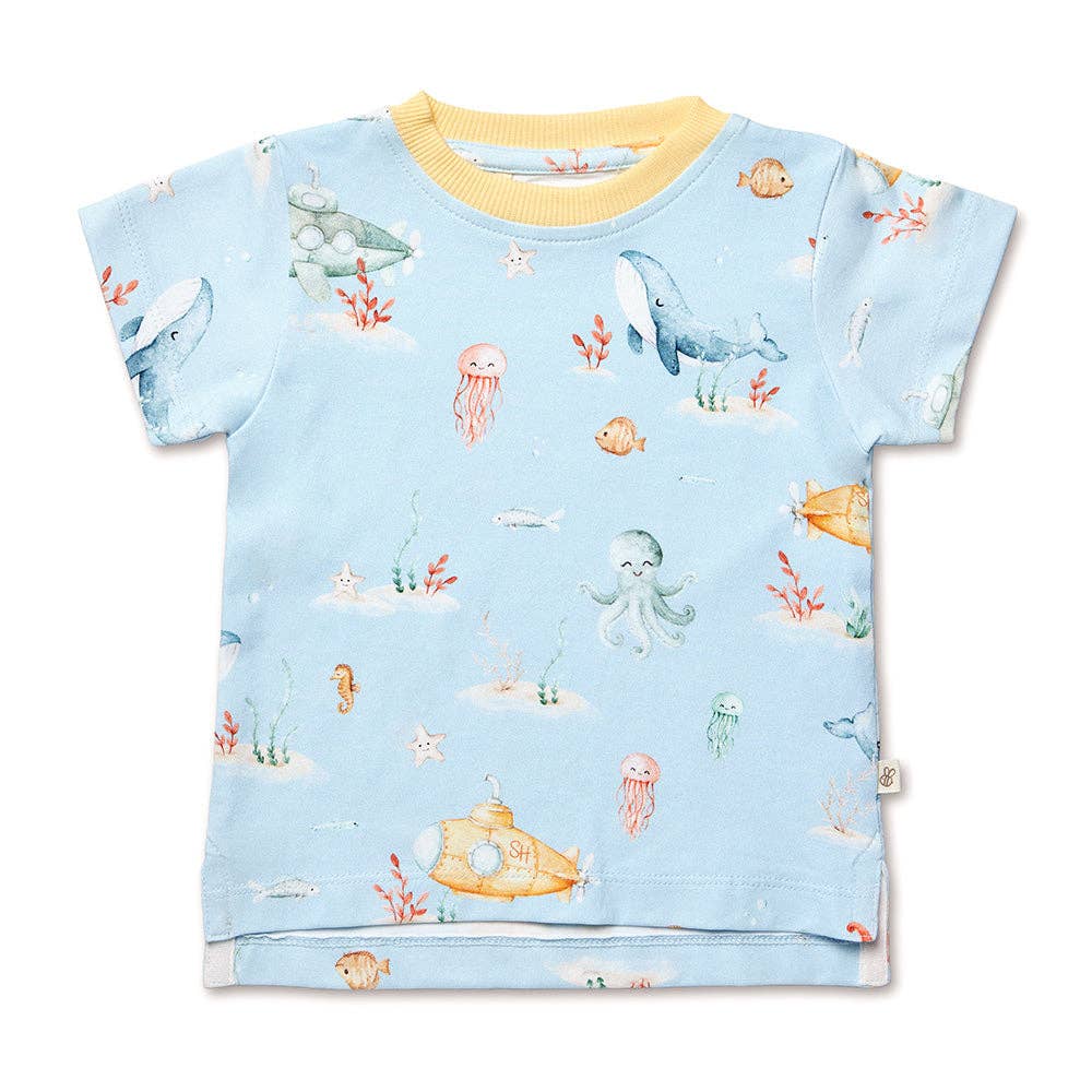 Blue Little Subs Organic Short Sleeve T-Shirt
