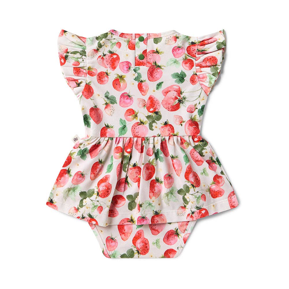 Strawberry Short Sleeve Organic Dress