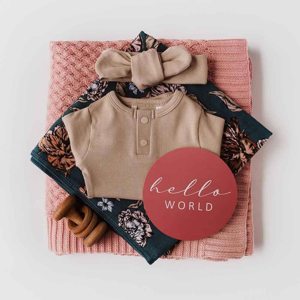 Pebble Ribbed Organic Topknot