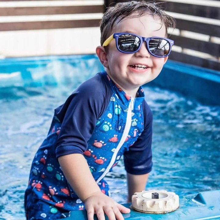 NEW! All-In-One Snap Sunsuit | Comic Crabs