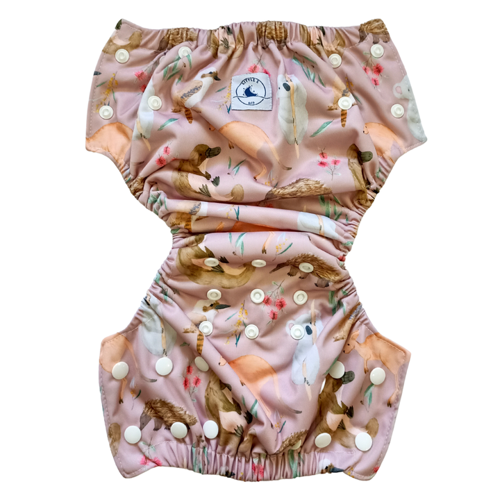 REUSABLE SWIM NAPPY & MINI WET BAG COMBO - AUS ANIMAL