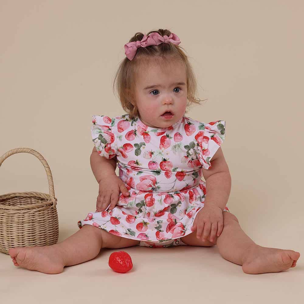Strawberry Short Sleeve Organic Dress