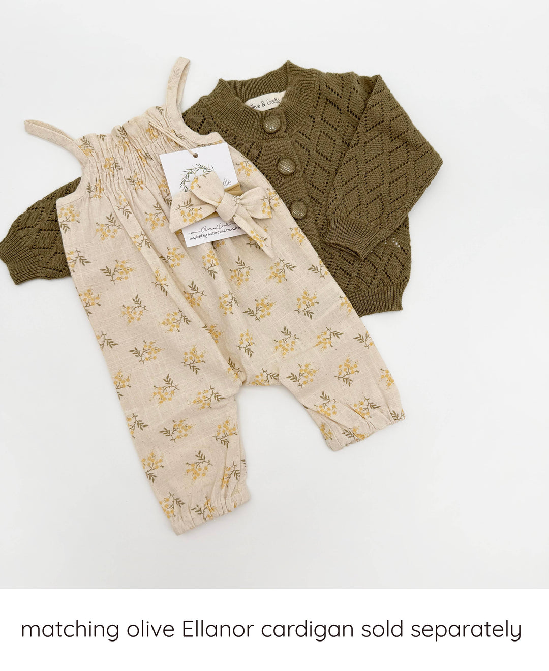Elsie Mustard Bloom Romper Jumpsuit