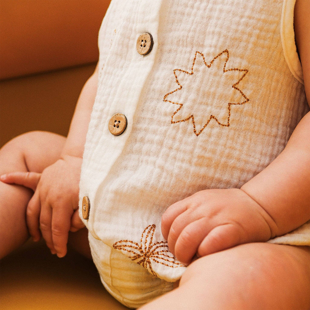 Sleeveless Woven Shortall - Coconut
