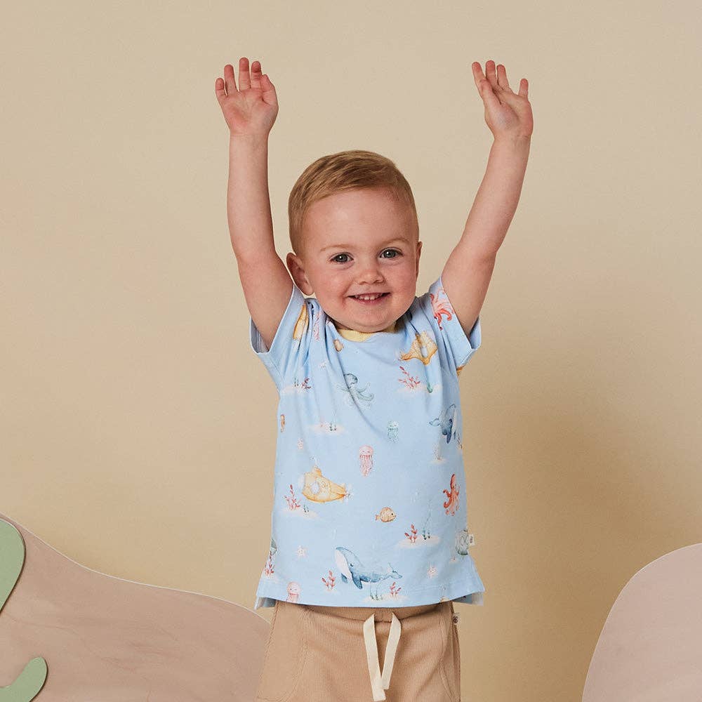 Blue Little Subs Organic Short Sleeve T-Shirt