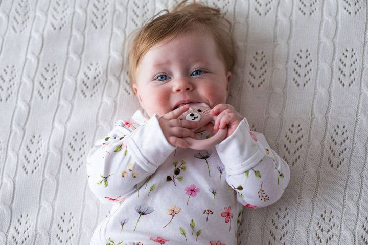 Fleur Zip Onesie with Feet
