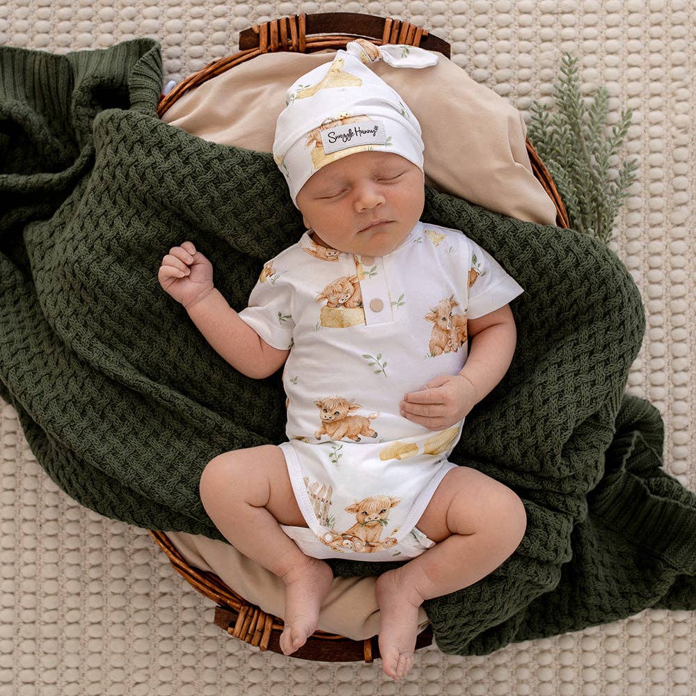 Highland Cows Short Sleeve Organic Bodysuit