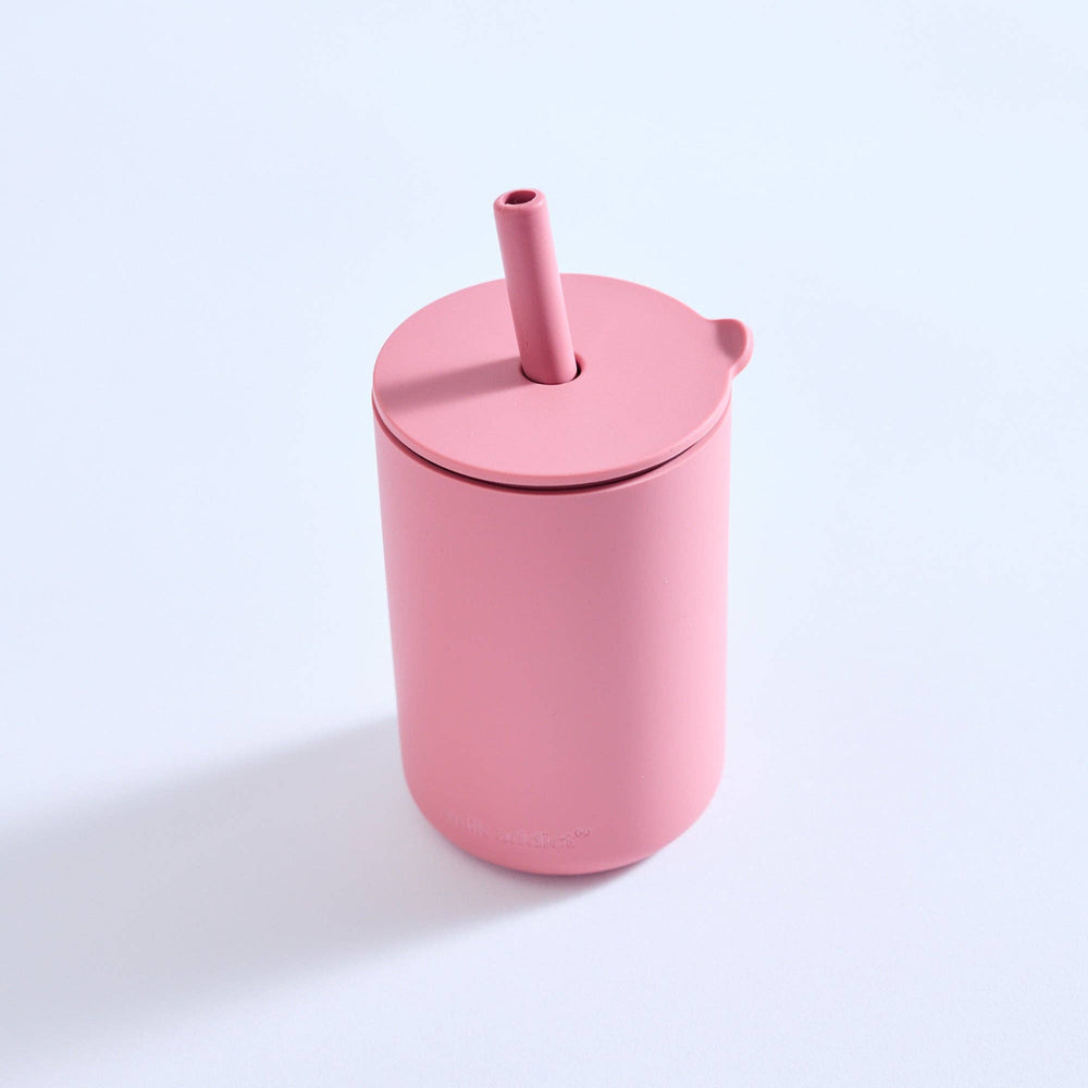 Milk Addict Silicone Cup And Straw Set