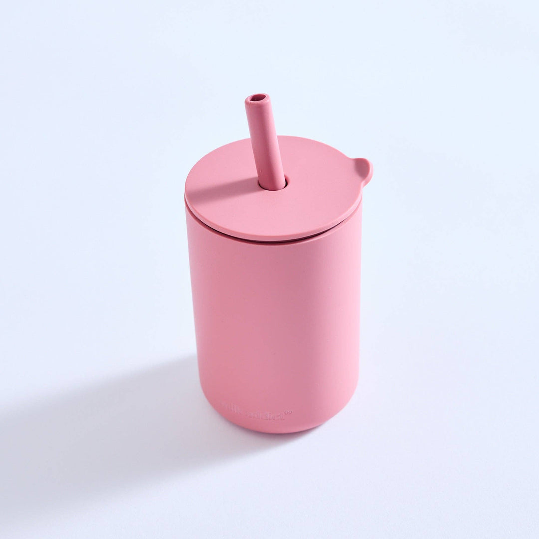 Milk Addict Silicone Cup And Straw Set