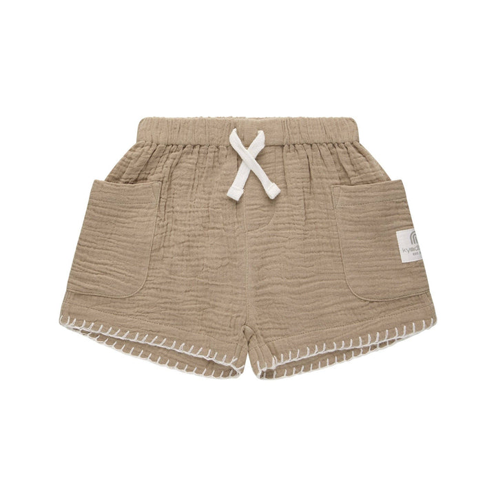 Baby & Toddler Woven Short - Mocha colour