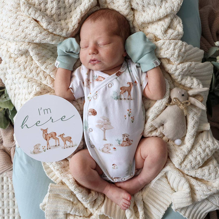 Sage Organic Cotton Rib Mittens