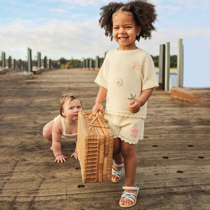 Girls Crochet Top - Coconut