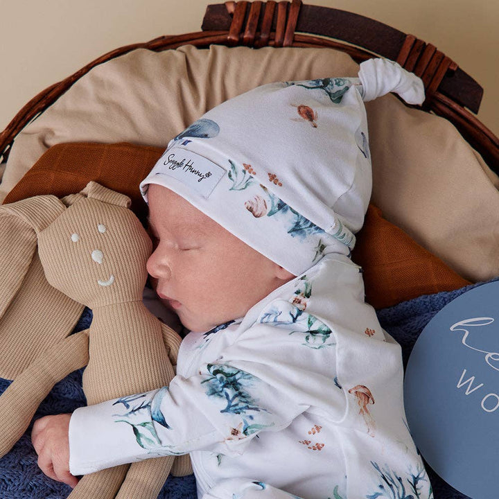 Ocean Organic Knotted Beanie