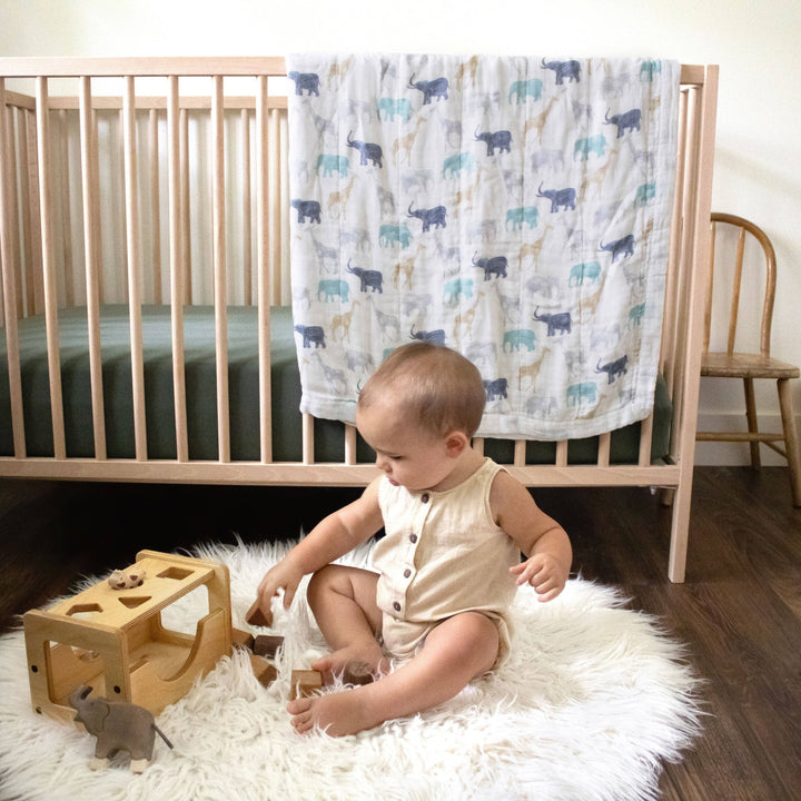 Expedition-Elephants+Giraffes Silky Soft Dream Blanket