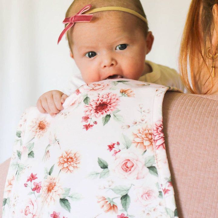 Birds & Blooms Organic Cotton Burp Cloth