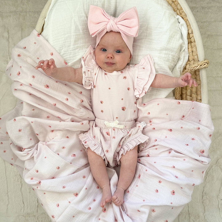 Bamboo/Organic Cotton Olivia Bodysuit - Blossom