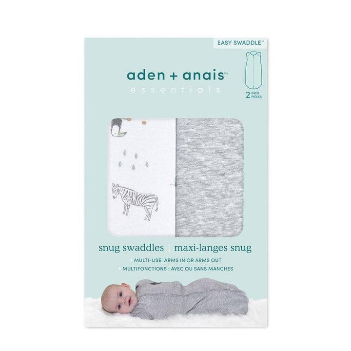 Essentials Savannah Spots Newborn Snug Swaddle 0-3 months 2pk