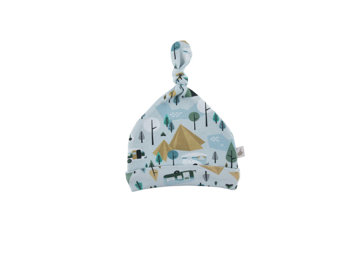 Retro Camping Organic Cotton Hat - newborn