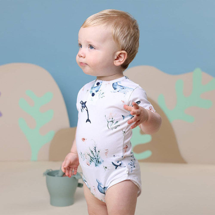Ocean Short Sleeve Organic Bodysuit