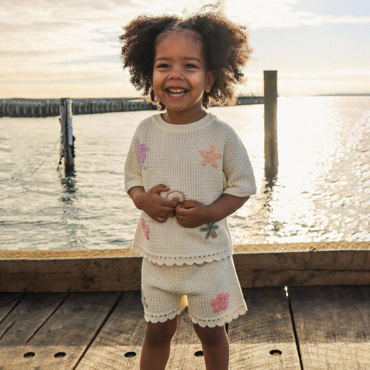 Crochet Short - Coconut