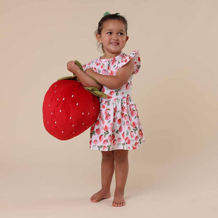 Strawberry Short Sleeve Organic Dress