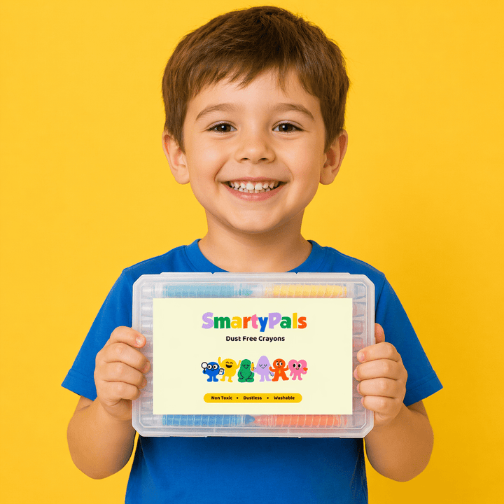 Dustless Chalk Crayons 12 Pack | Non-Toxic Twist-Up Crayons for Kids