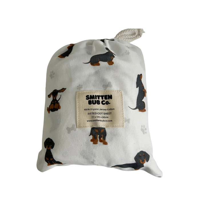 DACHSHUND | Fitted Cot Sheet