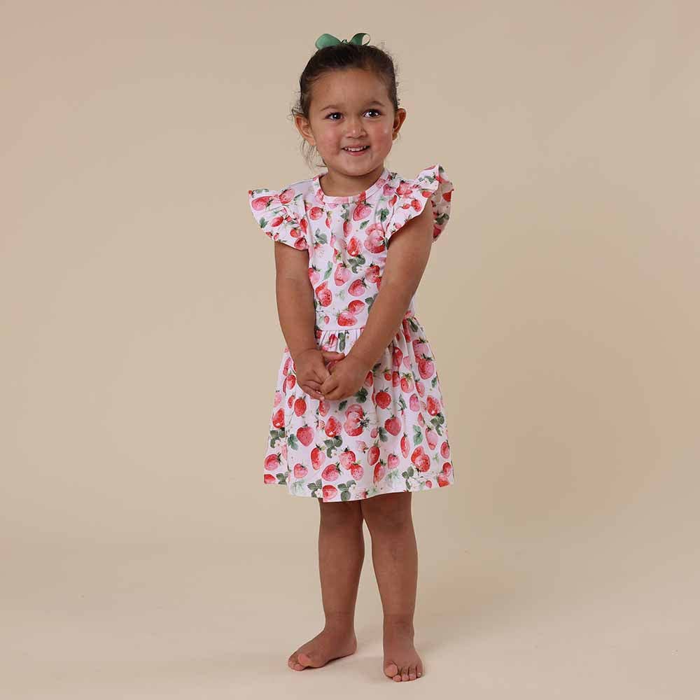 Strawberry Short Sleeve Organic Dress