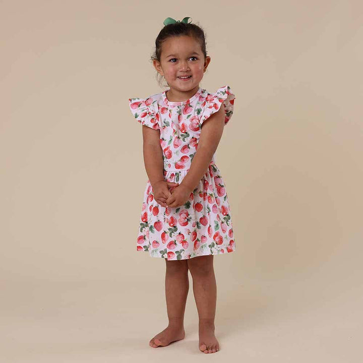 Strawberry Short Sleeve Organic Dress