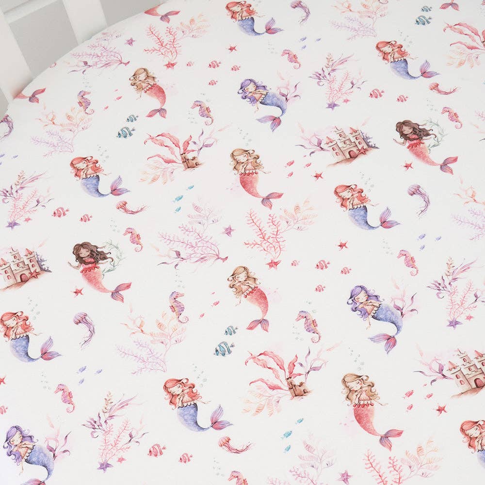 Mermaid Organic Fitted Cot Sheet