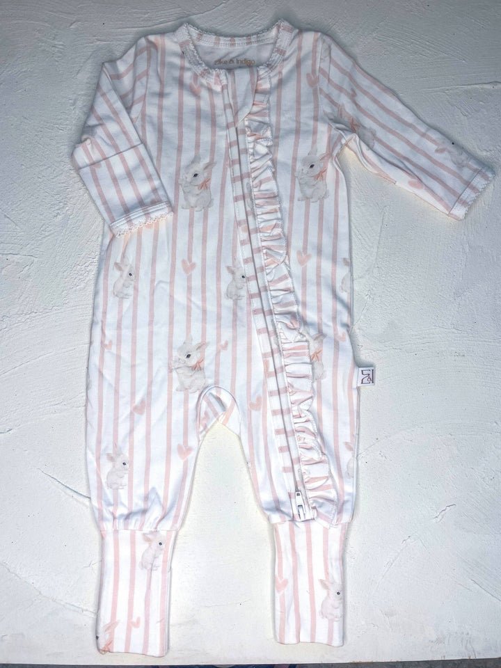 Bamboo/Organic Cotton Growsuit - Bunny Love