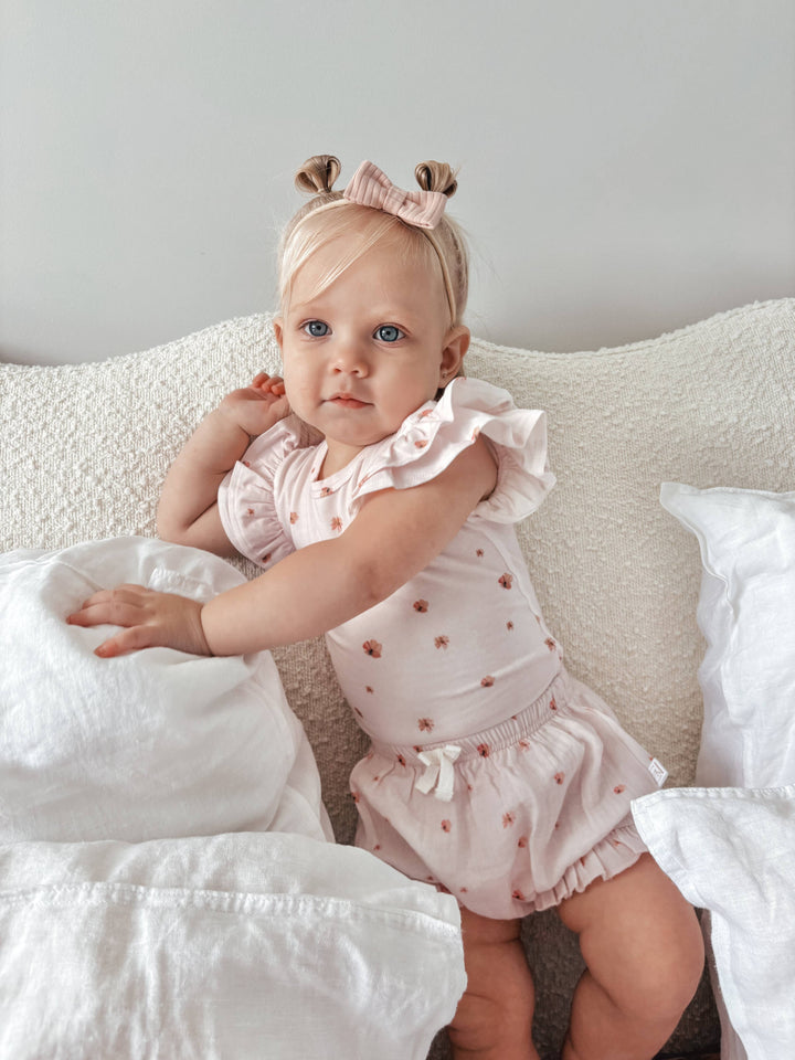 Bamboo/Organic Cotton Olivia Bodysuit - Blossom